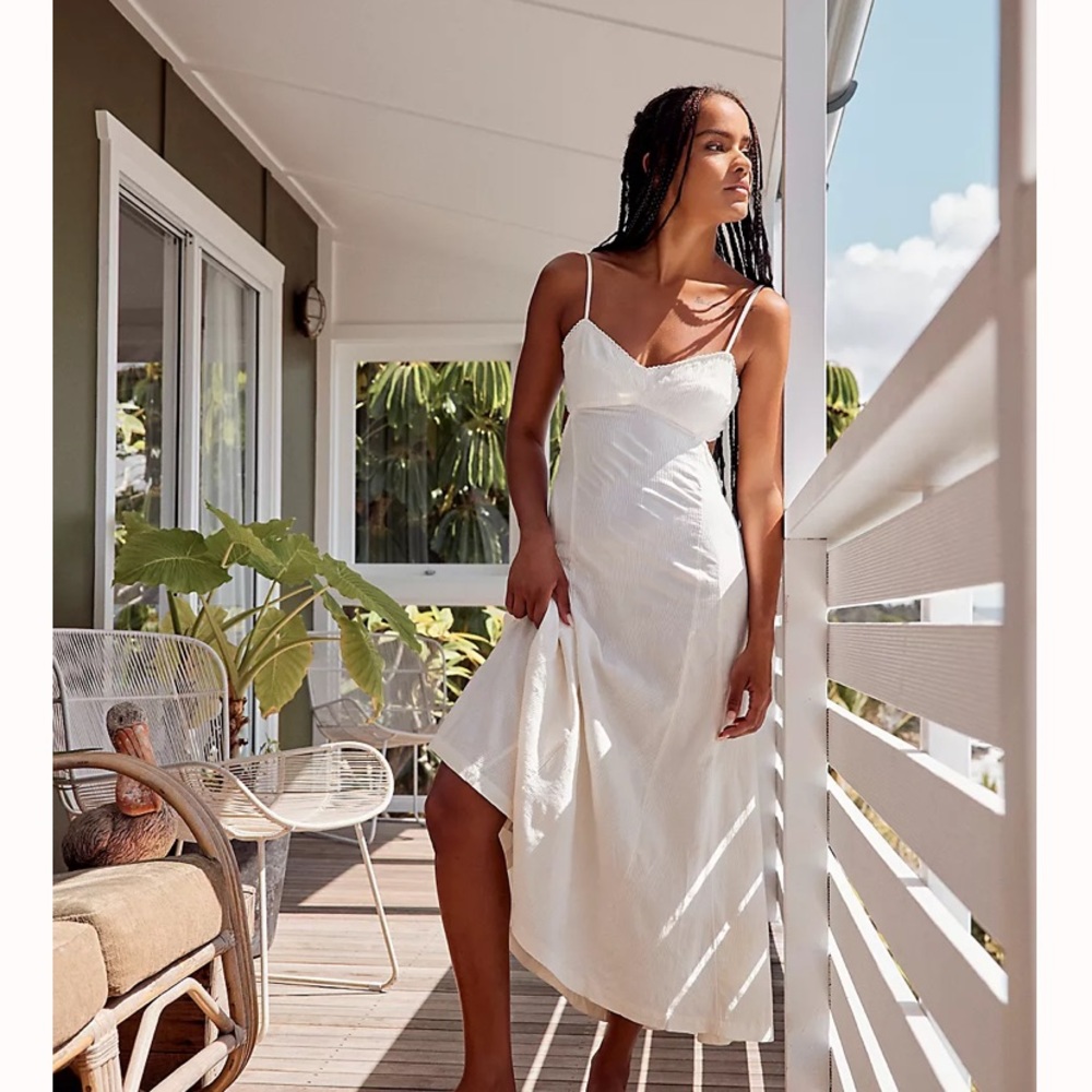 Free People Inma Midi Dress Ivory